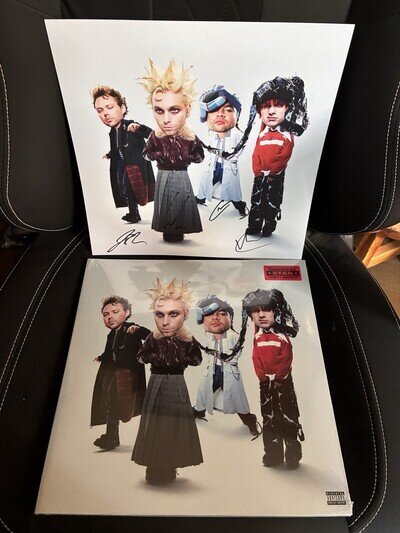 NEW 5 SECONDS OF SUMMER 5SOS EVERYONE'S A STAR VINYL HAND SIGNED 12" X 12" PRINT