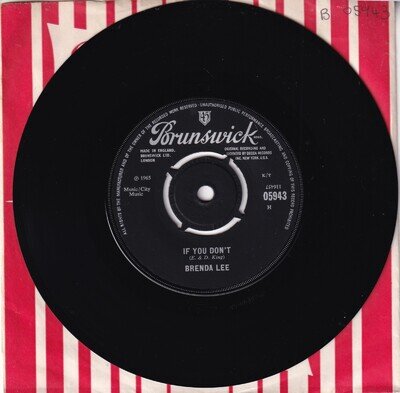"RARE" PATSY CLINE..IF YOU DON`T..EXCELLENT 1965 BRUNSWICK POP / ROCK & ROLL 7"