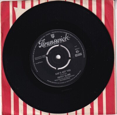 "RARE" PATSY CLINE..SHE`S GOT YOU..EXCELLENT 1962 BRUNSWICK POP / ROCK & ROLL 7"