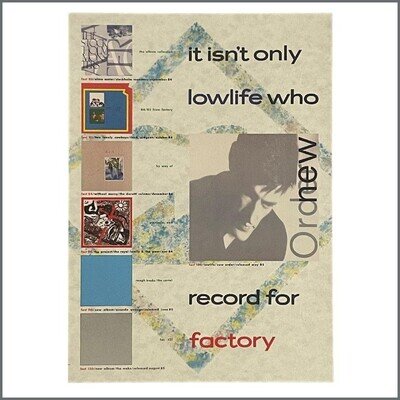 New Order Factory Records 1985 Promotional Poster (UK)