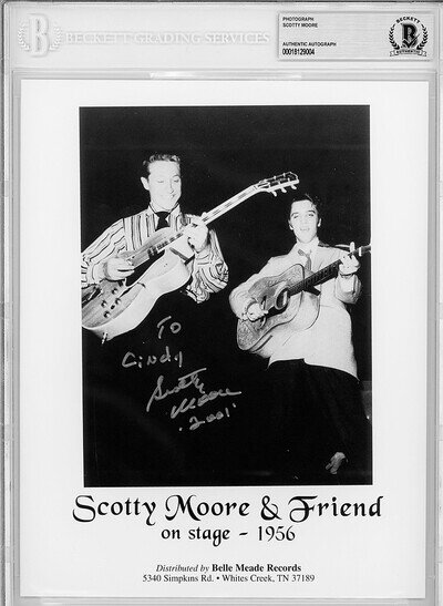 ELVIS PRESLEY -SCOTTY MOORE- BECKETT BAS Signed/Autograph/Auto 8x10 Music Photo
