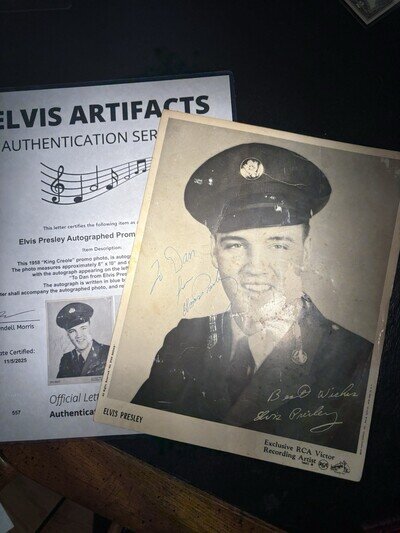 Elvis Autograph COA FROM LYNDELL MORRIS AND STEPHEN SHUTTS