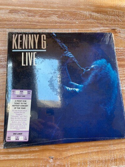 Kenny G Live 1989 2 lps Jazz Record lp original vinyl album IN SHRINK EX