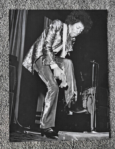 Jimi Hendrix - Classic Black & White Poster / Picture - Rare!