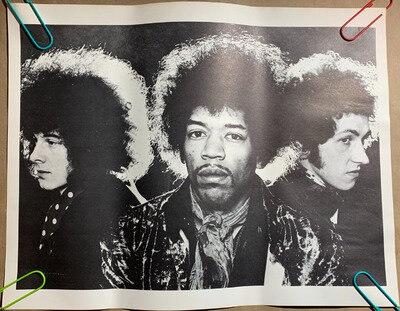 JIMI HENDRIX BAND VINTAGE 1970's ROCK & ROLL HEADSHOP CARNIVAL POSTER 17"x 22"