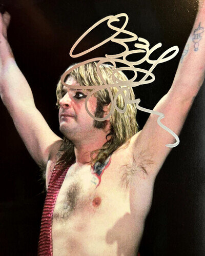OZZY OSBOURNE Signed (Black Sabbath) 8x10" Authentic REAL Autograph w/COA Cert.