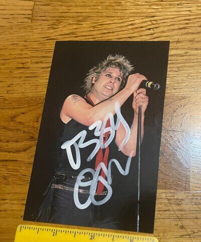 Ozzy Osbourne/ Autograph/ Vintage Postcard/ Circa 1984/ Bark At The Moon/ Signed