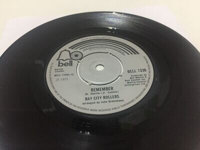 BAY CITY ROLLERS REMEMBER 7" VINYL RECORD 1973