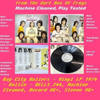 Bay City Rollers - Vinyl LP 1974 - Rollin - BELLS 244 - G/Fold - VG+/VG