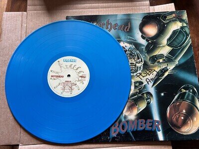 Motorhead 'Bomber' 1979 Blue Vinyl LP - **Phil Taylor Autograph.