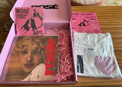 Bruno Mars Rosé APT Promo Box set 7” LP Vinyl T-shirt CD Book FYC PROMOTIONAL