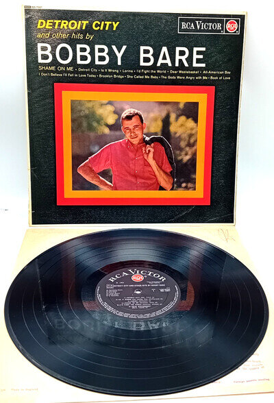 BOBBY BARE (COUNTRY) - Detroit City & Other Hits - 1963 Vinyl LP - RCA Red Dot