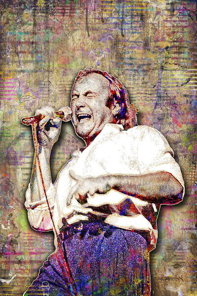 Phil Collins of Genesis 12x18in Poster, PHIL COLLINS GENESIS Print Free Shipping