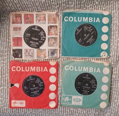 JOB LOT YARDBIRDS UK 7" VINYL SINGLE BECK CLAPTON EVIL HEART LOVE SHAPES BLUES