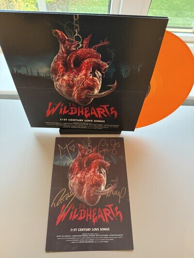 The Wildhearts - 21st Century Love Songs - UK Orange vinyl LP w/ SIGNED PRINT