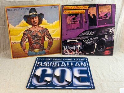 David Allan Coe LP Lot – Just Divorced / Tattoo / I’ve Got Something to Say