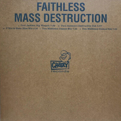 Faithless - Mass Destruction - 2 x 12" Vinyl PROMO - Cheeky Records – CHEEKY21