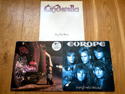Cinderella Europe Vixen vinyl 1988 glam Long Cold Winter Out World Def Leppard