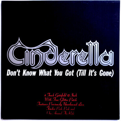 NM/NM Cinderella Don’t Know What You Got ’Til It’s Gone 12" Vinyl 45 1988