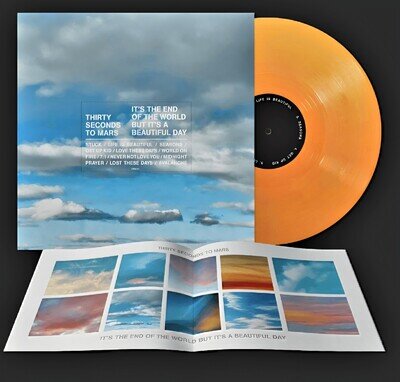 THIRTY SECONDS TO MARS Its the End of the World But..FACTORY SEALED ORANGE Vinyl