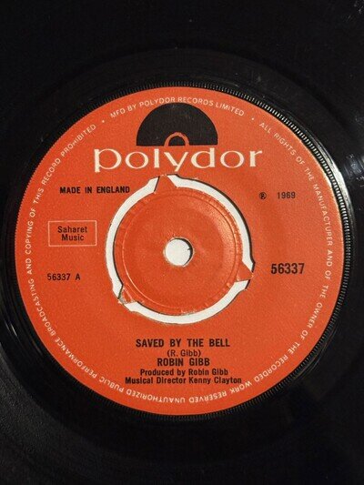 Robin Gibb Saved By The Bell Polydor 7” 45rpm NM