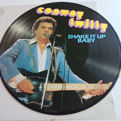 Conway Twitty / Shake It Up Baby 1984 PICTURE DISC COMPILATION LP / EX / FAST