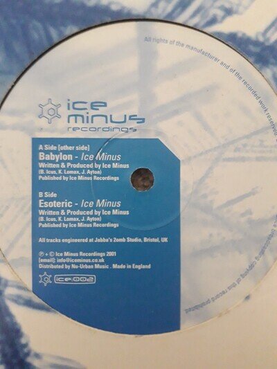 Ice Minus - Babylon / Esoteric (VINYL)