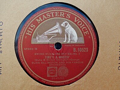 DUKE ELLINGTON - Time's A Wastin' / Riff Staccato 78 rpm disc (A++)