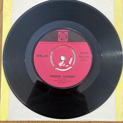 Donovan - Sunshine Superman/The Trip 7” Vinyl Single (1966, PYE, VG)