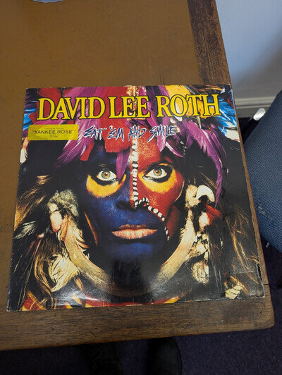 David Lee Roth Eat 'Em and Smile Vinyl LP With Inner