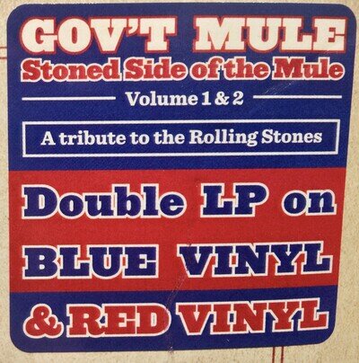 Gov't Mule Stoned Side of The Mule Vol.1 2 LP Vinyl Record Blue& Red Vinyl New