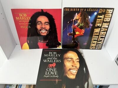 3x Bob Marley & The Wailers 12” Vinyl Records ( 2 Singles, 1 Album )