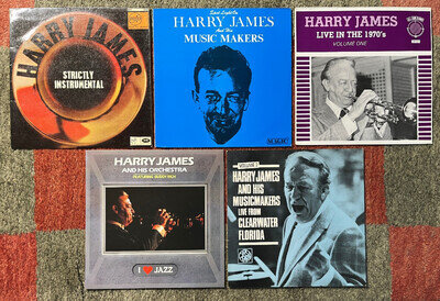Collection of vinyl albums featuring Harry James