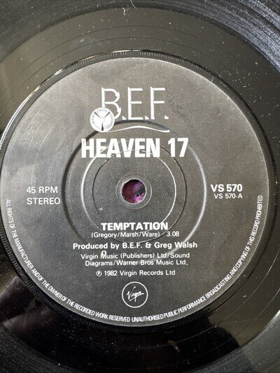 Heaven 17 – Temptation- 7" Single vinyl record - VS 570 1983