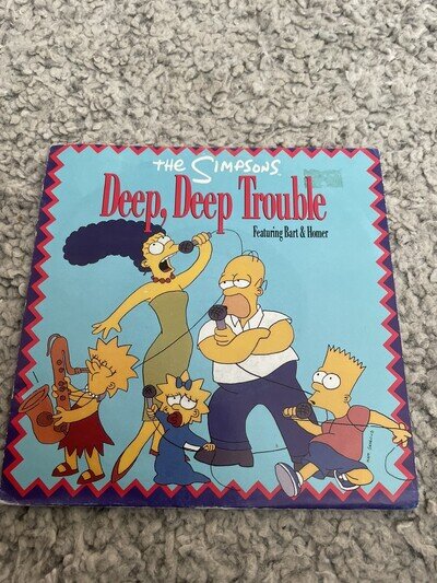 The Simpsons - Deep Deep Trouble 7” Black Vinyl Single Geffen Records 1990 VG+