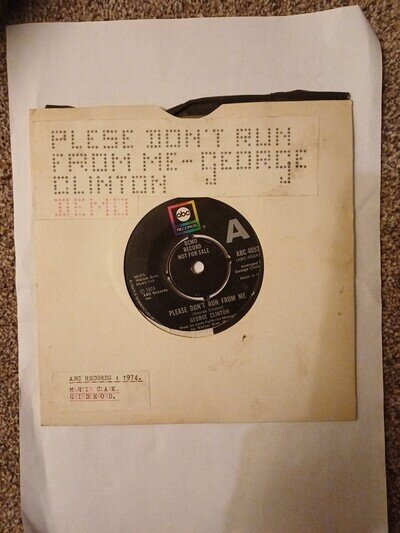 George Clinton. Please Don't Run From Me/ Life & Breath. ABC UK Demo