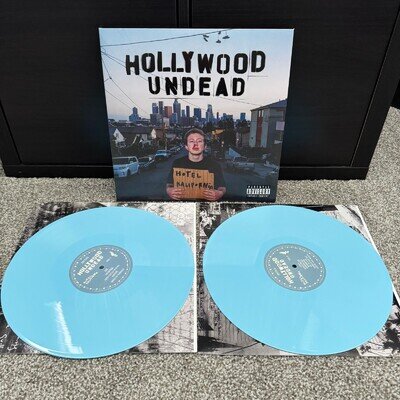 Hollywood Undead Hotel Kalifornia 2LP (Baby Blue) Vinyl Record, Gatefold