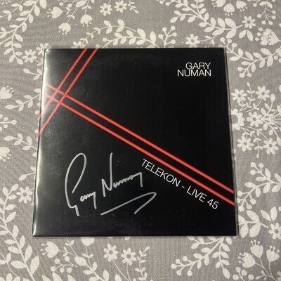 GARY NUMAN Telekon - Live 45 - 7" Vinyl - Signed - Number 0184 of 1,980 copies.