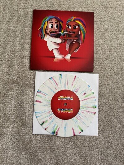 Nicki Minaj & 6ix9ine Trollz Vinyl 7 Inch Single Rainbow Splatter