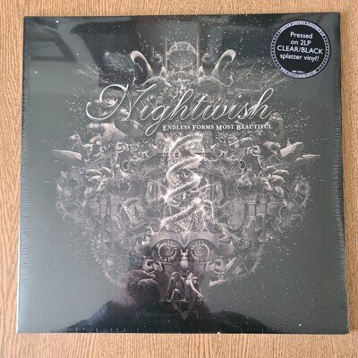 Nightwish Endless Forms Most Beautiful 2 LP Clear/Black Splatter Vinyl (Sealed)