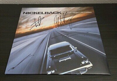 NICKELBACK All The Right Reasons SIGNED Vinyl LP AUTOGRAPHED Chad Kroger 🆕 ✅