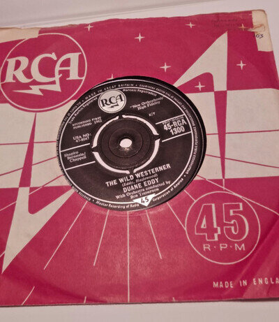 DUANE EDDY "The Wild Westerner" 1962 7" vinyl RCA-1300