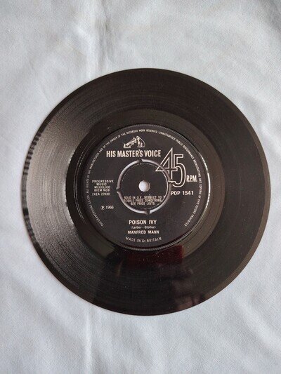 MANFRED MANN "POISON IVY" 1966 7" VINYL SINGLE IN A PLAIN SLEEVE