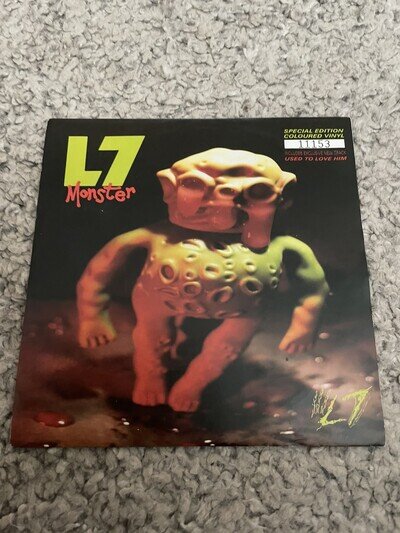 L7 - Monster 7” Green Vinyl Single Slash Records 1992 VG+ Numbered