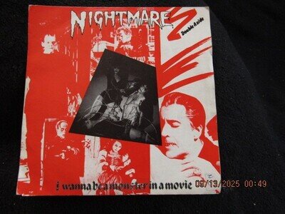 NIGHTMARE V RARE "I WANNA BE A MONSTER IN A MOVIE" B/W "BOOGI BOGI MAN" 7" VINYL