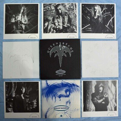 QUEENSRYCHE SILENT LUCIDITY UK 1991 BOX SET + 5 PRINTS + 2 STENCILS🟢MINT/MINT-