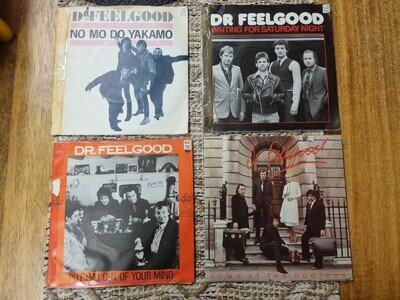DR FEELGOOD x 4 7” Singles United Artists Pop Blues Pub Rock