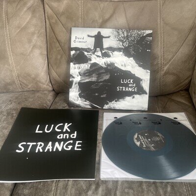 NA - David Gilmour - Luck and Strange Translucent Sea Blue LP NM Played Once
