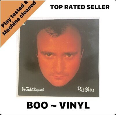 Phil Collins No Jacket Required 1985 Vinyl LP Record Pop Rock + Inner EX / VG+