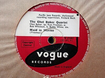 CHET BAKER - Maid In Mexico / Imagination 78 rpm disc (A+)
